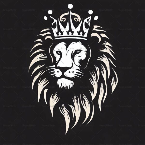 Majestätischer Löwe und Krone